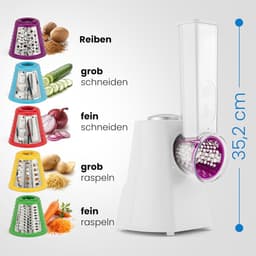 Keukenmachine - Snijmachine Rasp - Groenten Bereiden - 5 Functies - 150 Watt - Zwart — thumbnail 3