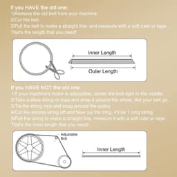 V-riem - Aangedreven riem - Gazononderhoud - Aramidevezel materiaal - 170 inch lengte - Grijs — thumbnail 5