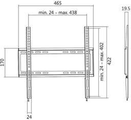 LogiLink TV-wall mount Festmontage, 32-55", max. 35 kg — thumbnail 4