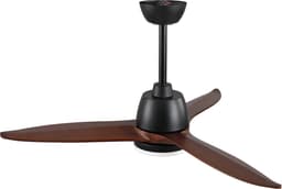 MODENUIT Plafondventilator – 42 Inch – Met LED-Verlichting – Massief Hout – Zwart Donker Walnoot – 3 Bladen — thumbnail 2
