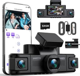 SnelShoppen - 4-Kanaals Dashcam Auto 360 Graden, 2K Infrarood Nachtzicht, 5GHz WiFi, Parkeermodus, Inclusief 64GB Kaart & Hardwire Kit — thumbnail 1