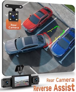 SnelShoppen - 4-kanaals 360 graden dashcam auto met 4 camera's 1080p voor en achter, links en rechts, 3 inch IPS-scherm, universieel montage type, ide — thumbnail 4