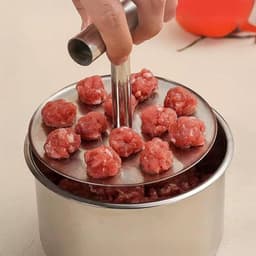 Gehaktbal Maker Rvs Handmatige Druk 12 Ballen Multifunctionele Gehaktbal Maker Tool voor Thuis & Restaurant Gebruik — thumbnail 3