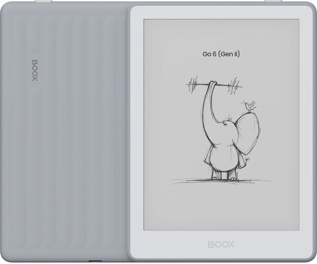 2e Kansje BOOX Go 6 (Gen II) - 6'' e-Reader – Stone - 300 PPI ePaper, Android, Google Play Store, 3 GB RAM, 32 GB opslag, microSD, verstelbare frontverlichting, InkSense Plus-compatibel — afbeelding 1