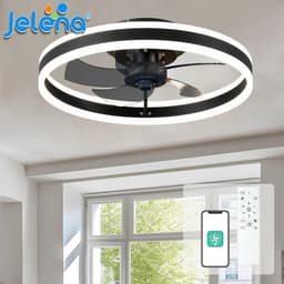 House Of Atelier - Plafondventilator met verlichting - Ventilatorlamp - Kroonluchter Ventilator - 6 Standen - Dimbaar - 50 cm - Zwart — thumbnail 2