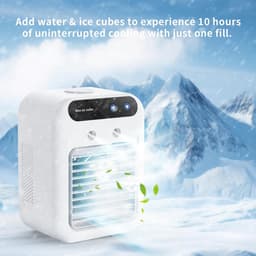 Draagbare airconditioners, draagbare verdampingskoelers, stille draagbare airconditioners met watertank, persoonlijke airconditioners, verdampingsluchtkoelers, geschikt voor kamers, slaapkamers, kantoren, campings en andere locaties. — thumbnail 2