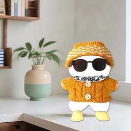 Poppenoutfitset, modieuze zonnebril, zilveren ketting en schattige gele schoenen, kledingaccessoires voor poppendecoratie en -display — thumbnail 2