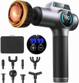 Massagepistool, hoogwaardige percussiemassage voor spierontspanning, professioneel deep tissue massagepistool en handig verwarmd spiermassagepistool voor volledige lichaamsontspanning — thumbnail 1