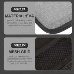 externe harde schijf behuizing 2 stuks - harde schaal - EVA materiaal - optimale bescherming voor harde schijven - m-winkel — thumbnail 2