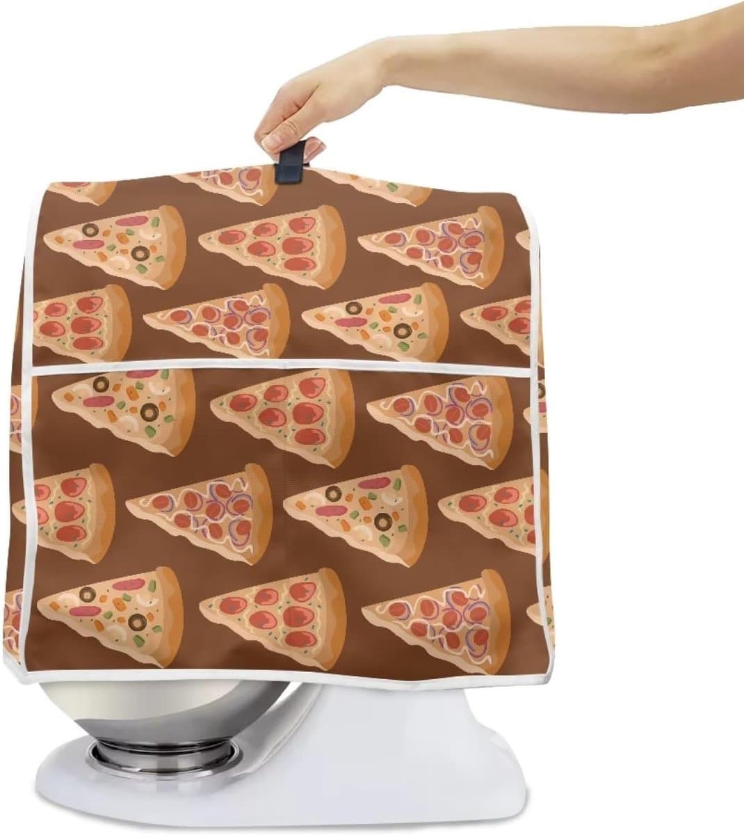 Mixerhoes - Keukenmachinehoes Beschermhoes - Keuken Organisatie - Met Opbergvak - L - Rood — afbeelding 1