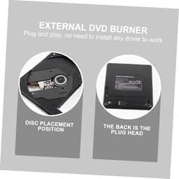 Externe DVD Brander - CD/DVD Speler - Bestanden Branden - USB 3.0 en Type-C - 15cm - Zwart — thumbnail 2