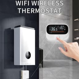 Slimme Thermostaat - Temperatuurregelaar Sensor - Energie Besparen - 7-Dagen Programmering - 11.8 cm - Wit — thumbnail 3