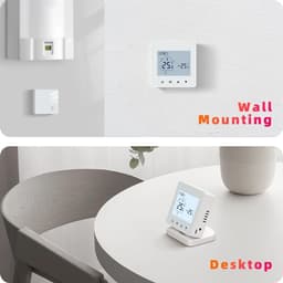 Intelligente Thermostaat - Programmeerbare Regelaar - Verwarming Instellen - Draadloos Bedienbaar - 411 Grams - Wit — thumbnail 5