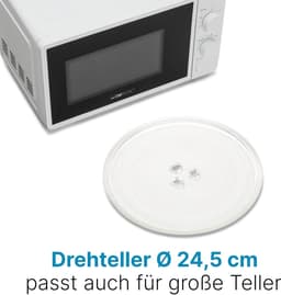 Magnetron met Grill - Keukenapparaat - Snel Maaltijden Bereiden - 2-in-1 Functie - 20 Liter - Zwart Wit — thumbnail 2