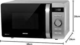 Krachtige Magnetron - Stille Oven - Snel Eten Opwarmen - 8 Automatische Programma's - 17 Liter - Zilver — thumbnail 5