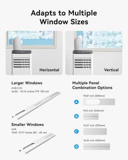 Mobiele Airco 10000 BTU – 4-in-1 Airconditioner – Stil – Slaapmodus – 24-uurs Timer – Wit/Zwart — thumbnail 4