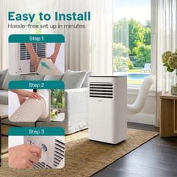 Mobiele Airco 8000 BTU – Draagbare Airconditioner – Ontvochtiger – LED-display – Wit — thumbnail 5