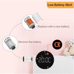 Slimme Thermostaatkop - Radiatorkraan Actuator - Verwarming Regelen - APP-afstandsbediening - M30*15mm - Wit — thumbnail 3