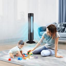Draagbare Luchtkoeler - USB Ventilator - 1 Stuks - 2 Snelheden - Thuis Kantoor Slaapzaal - Zwart — thumbnail 3