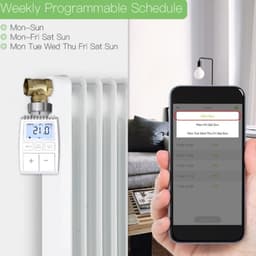 Slimme Radiatorthermostaat - Verwarming Regelaar - Energie Besparen - App en Spraakbesturing - 15 cm Hoog - Wit — thumbnail 5