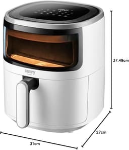 Heteluchtfriteuse - Airfryer Oven - Gezond Koken - Convectie Technologie - 5 Liter - Wit — thumbnail 5