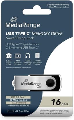 USB-C Flashdrive - Geheugenstick - Bestanden Overzetten - Draaibare Behuizing - 256 GB - Zilver Zwart — thumbnail 2