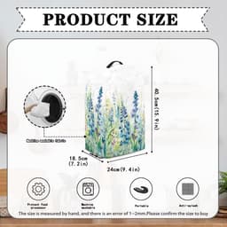 Keuken Apparaat Hoezen - Stofkappen Set - Keuken Organiseren - Set van Twee - Meerdere Maten - Blauw Groen Bloemen — thumbnail 4