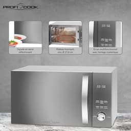 Magnetron met grill - Hete lucht oven - Snel koken - 3-in-1 functie - 23 liter inhoud - Roestvrij staal — thumbnail 3