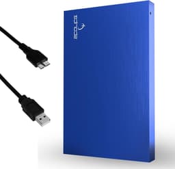 Externe Harde Schijf - Draagbare Opslag - Bestanden Opslaan - Ultradun Metalen Ontwerp - 320 GB - Blauw — thumbnail 1