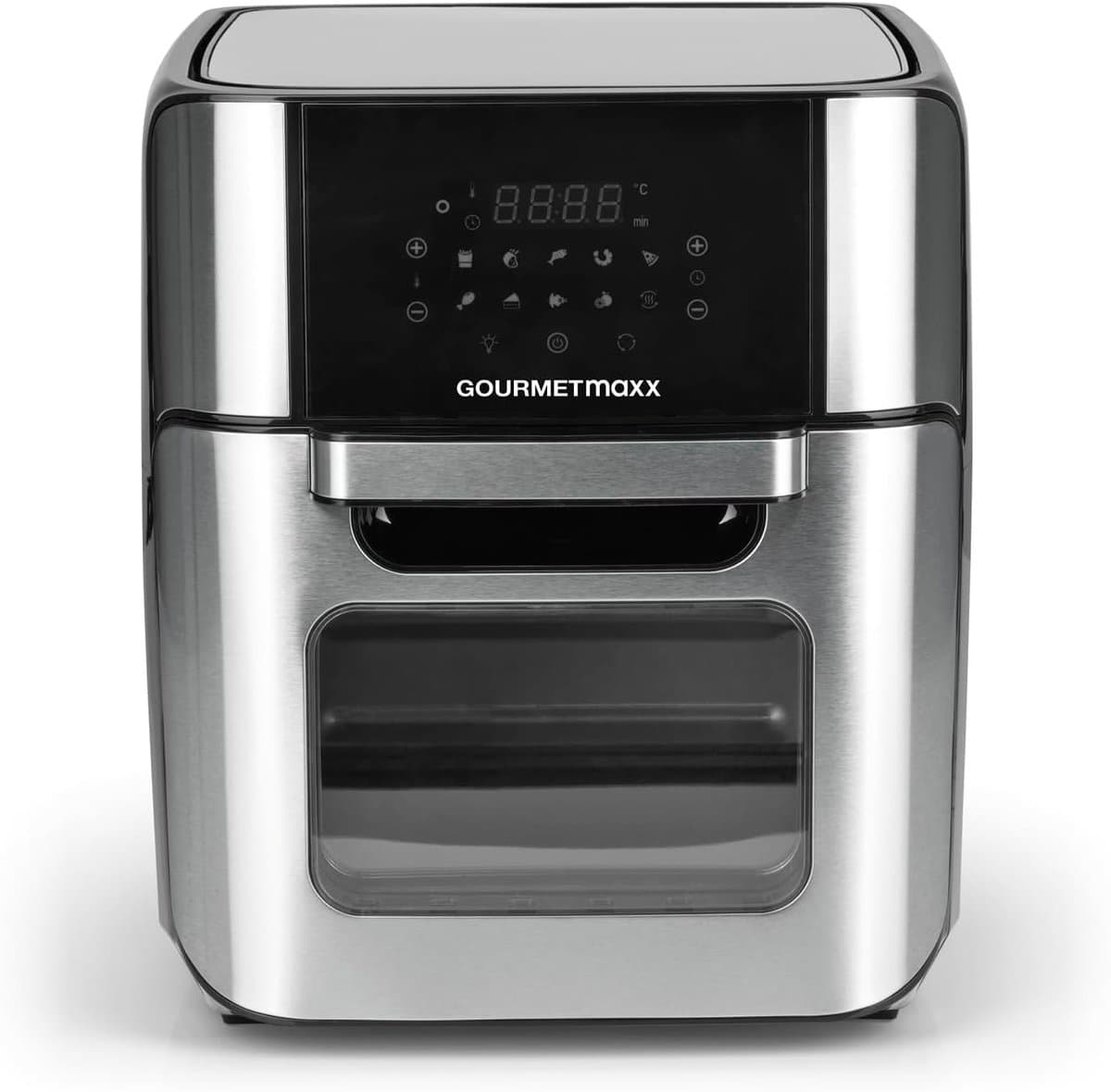 Heteluchtfriteuse Oven - Airfryer XXL - Vetarm Koken - Met Draaispit - 12 Liter - Zilver — afbeelding 1