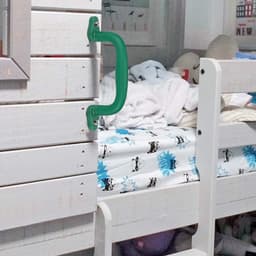 4 stuks Handgreep, 18 cm, robuuste veiligheidsgreep voor buiten/binnen, schommelklimframe, speelhuis, apenstangen en boomhuisaccessoires, groen — thumbnail 3