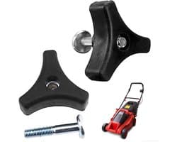 2 Stuks Grasmaaier Greep Set met Vleugelmoere en Schroefbouten - Universele Handgreep en Reserveonderdelen