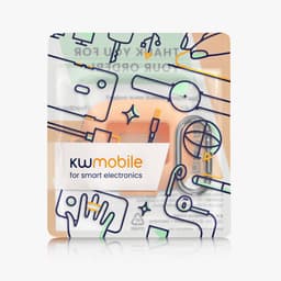 kwmobile cover voor oordopjes case - geschikt voor JBL Live Buds 4 / Beam 4 / Flex 4 - Trendy beschermhoes draadloze oordopjes in oranje — thumbnail 2