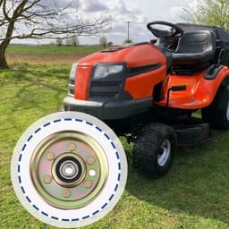 Dailygoods- Stationaire Katrol Slijtvast Staal - Compatibel met Husqvarna CT/CTH/GT/GTH/LT - Buitendiameter 95,5 mm - Middengat 9,5 mm - Riemloopvlak Diameter 77 mm - Schokbestendig en Corrosiebestendig - Idler Pulley — thumbnail 5