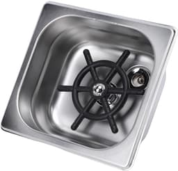 Automatische Glas Spoeler - Bekerwasser Keuken - Snel Bekers Reinigen - Hogedruk Reiniging - 17.5 cm - Zilver — thumbnail 4