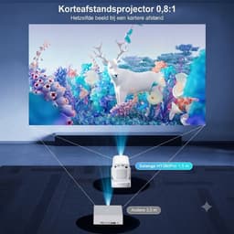 LNMsolutions® Mini Beamer - Beamer - Projector - Wit - 10cm x 9cm x 20cm — thumbnail 3