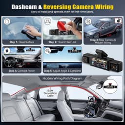 Dashcam - 4 Kanalen - HD 1080P - 360° Bescherming - Voor Auto's — thumbnail 4