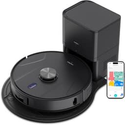 MEDION Robotstofzuiger 2-in-1 met leegstation, lasernavigatie en dweilfunctie X51 SW+, 10000 Pa zuigkracht, 2in1 robot, roterende dweilen, kruislijnlaser, grijs — thumbnail 1