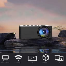 Mini projector HD 1080P - Draagbaar en lichtgewicht - WiFi en Bluetooth - Perfect voor films en games - Thijox — thumbnail 5