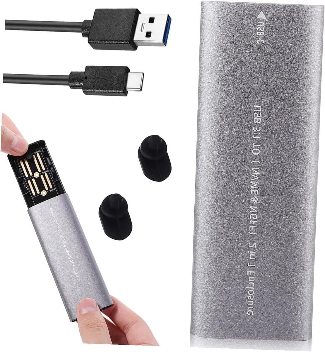 Externe Harde Schijf - Draagbare SSD - Snelle Data Overdracht - Dual Protocol - 11.5 x 3.7 x 1.2 cm — afbeelding 1