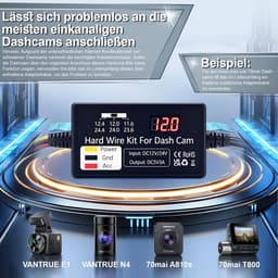 Dashcam Hardwire Kit USB-C met ACC en Laagspanningsbeveiliging | 3-aderig, 12/24 V naar 5 V, tot 3 A en 24-uurs parkeermodus – voor compatibele 1-kanaals USB-C-dashcams — thumbnail 3