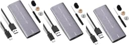 Externe Harde Schijf - SSD Behuizing - Data Opslag - Aluminium Legering - 11.5 cm - Zilver — thumbnail 1