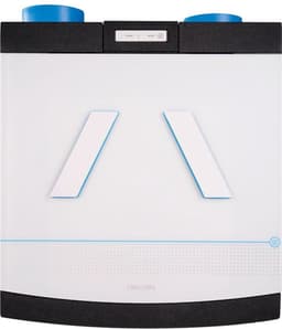 Orcon HRC-400 EcoMax WTW unit met isolerende EPP behuizing, vochtsensor en randaarde, zwart/wit — thumbnail 2