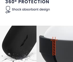kwmobile Hoes geschikt voor JBL Wave Beam / Beam 2 / Wave 200TWS - Siliconen cover voor oordopjes in zwart — thumbnail 3