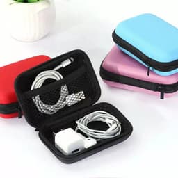 Opberg hoesje - Hard Case - Etui - Organizer - Sleutels - Oordopjes - Laadkabels - USB - Geld - Opbergen - Zwart — thumbnail 4