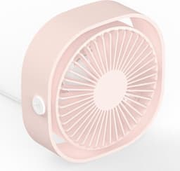 USB Tafelventilator - USB Ventilator - Mini Ventilator - Compact - 3 Windstanden - Roze — thumbnail 5