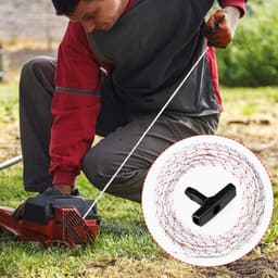 TOVBMUP Startkabel geschikt voor grasmaaier - 10 m - 3 mm - Vervangende trekkabel - met 4 starthendels - Onderdelen Geschikt voor Honda grasmaaiers - Geschikt voor grasmaaierkettingzaagtrimmers, kantentrimmers, bosmaaiermotoronderdelen — thumbnail 5