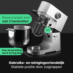 RFWR® Keukenmachine XXL 12L | Kneedmachine met 2500W Motor | Food Processor voor 8,5 kg deeg | 12 snelheden | LED-display — thumbnail 5