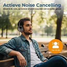 Denver Bluetooth Koptelefoon - Active Noise Canceling - Draadloos - Handsfree Bellen - BTN211 - Model 2026 — thumbnail 2
