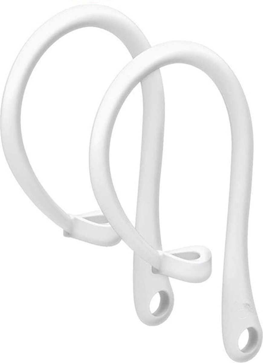 Somstyle 2x Haakjes Geschikt Voor Apple Airpods 1 / 2 / 3 / Pro 1 & 2 - Anti Lost - Oorhaken - Wit — afbeelding 1